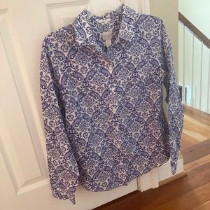 Chico’s Blue & White Button down